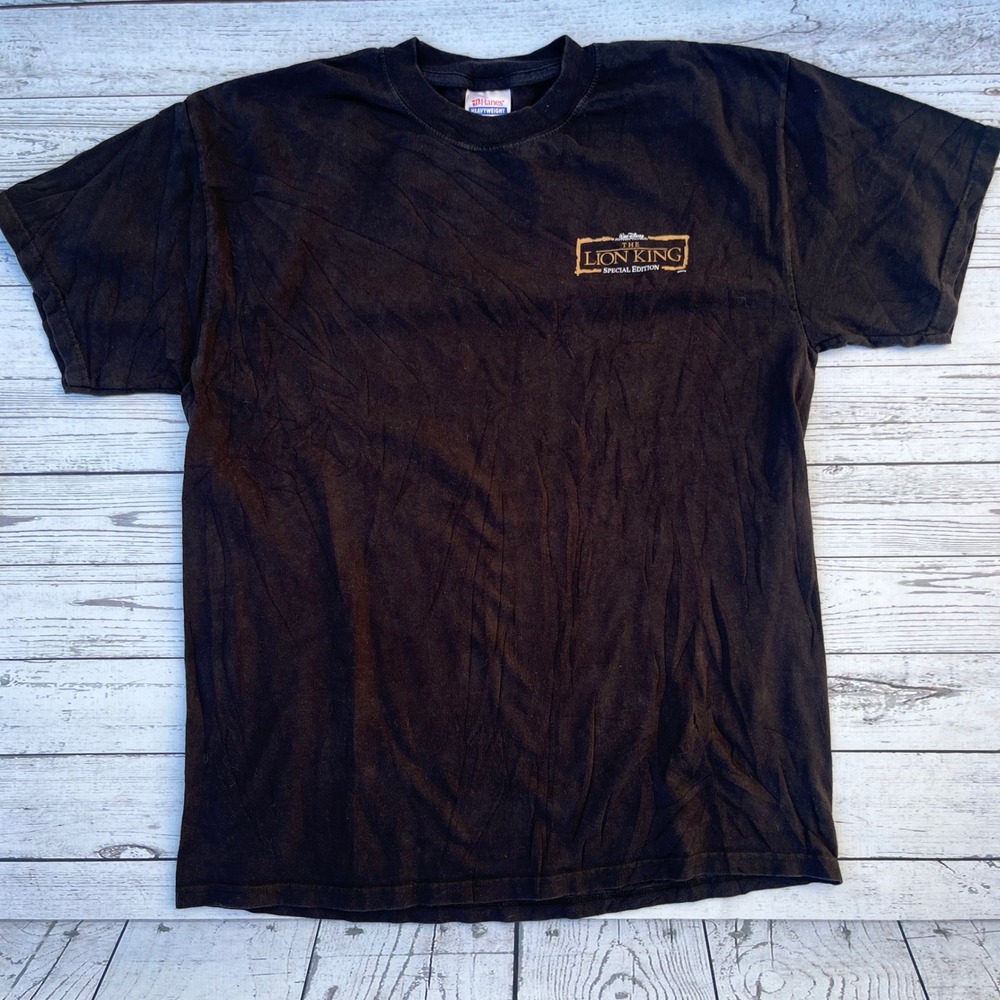 Vintage Y2K Disney The Lion King Special Edition Promo T-Shirt Black Large